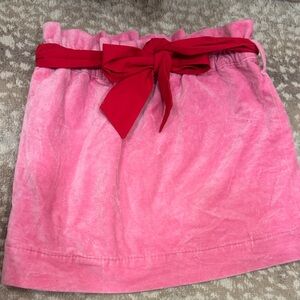 Pink Skirt with Red Bow